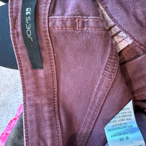 Joe’s Jeans Women’s Burgundy Skinny Jeans | Size W29 | Great Condition - Picture 5 of 6